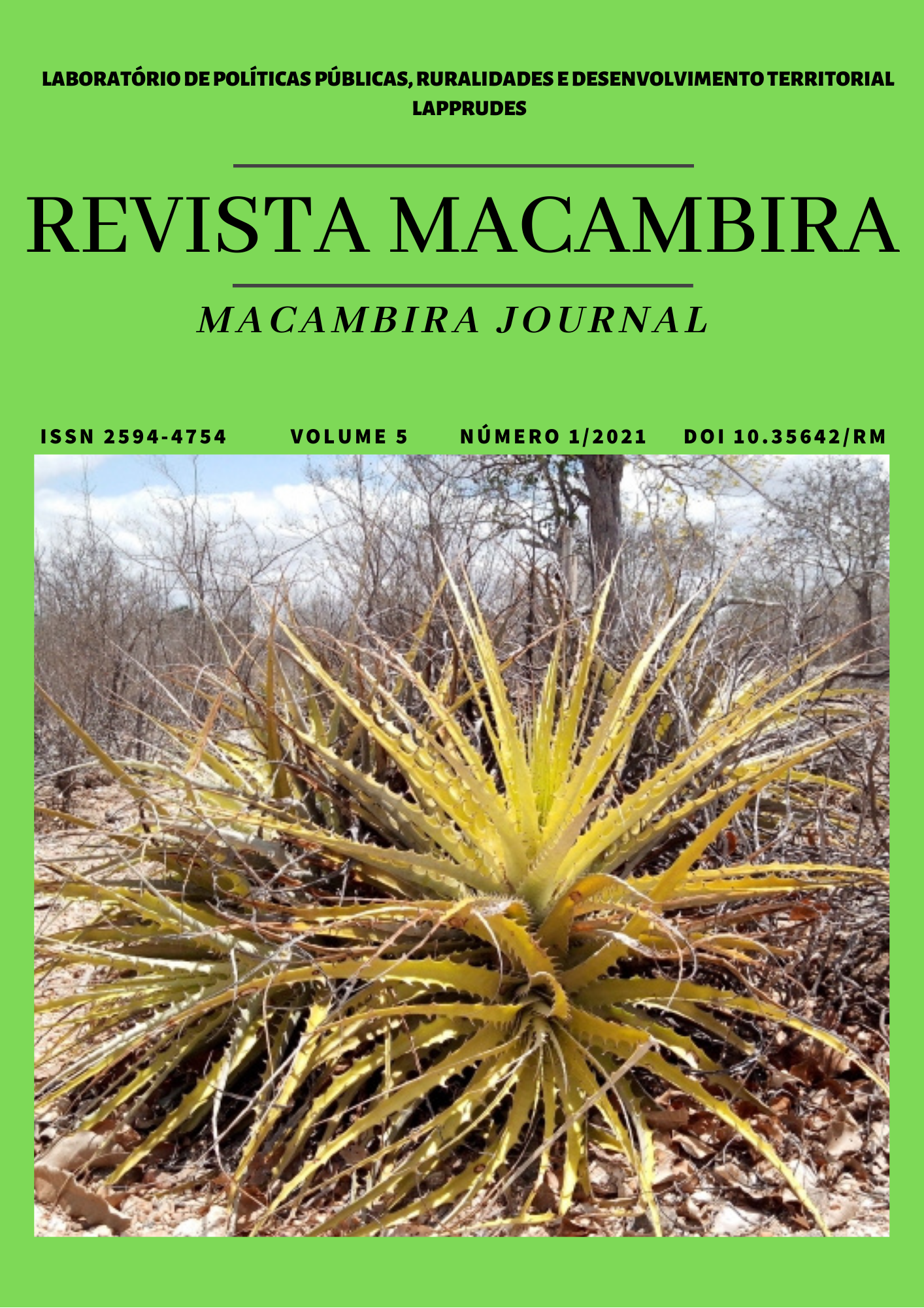 					View Vol. 5 No. 1 (2021): Revista Macambira
				