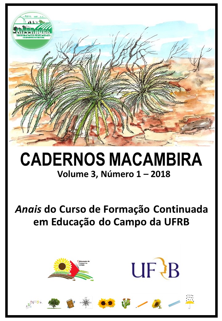 					View Vol. 3 No. 2 (2018): Cadernos Macambira: Anais do Curso de Formação Continuada em Educação do Campo da UFRB
				